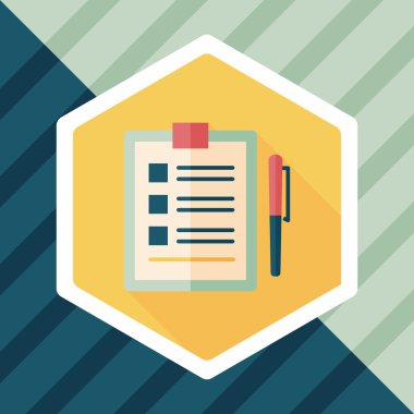 düz pano simge uzun gölge ile