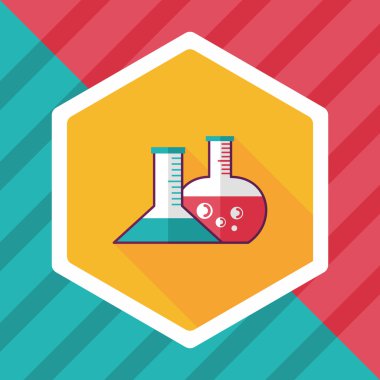 uzun gölge ile tüp düz simgesi