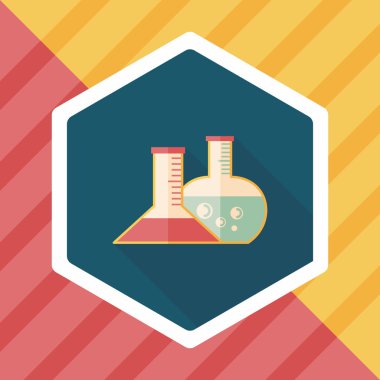 uzun gölge ile tüp düz simgesi