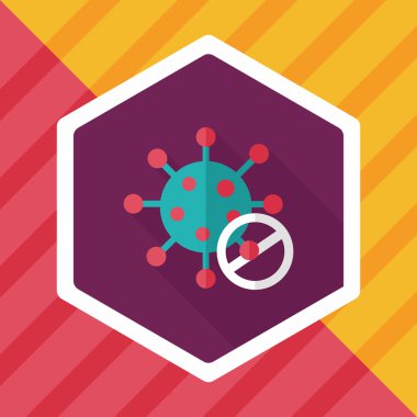 uzun gölge ile virüs düz simgesi