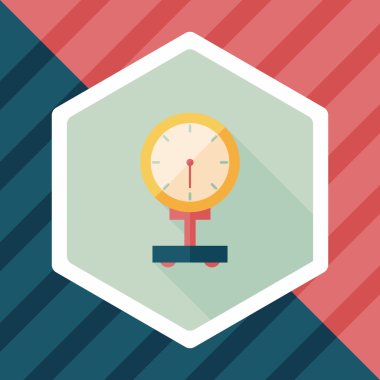 uzun gölge ile ağırlık ölçek düz simgesi