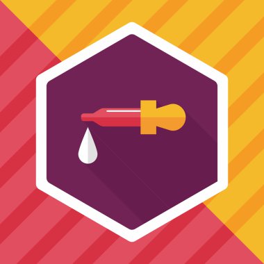 Damlalık ile uzun gölge düz simgesi