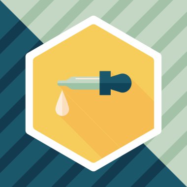 Damlalık ile uzun gölge düz simgesi