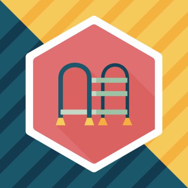 baston uzun gölge düz simgesi