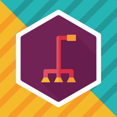 baston uzun gölge düz simgesi