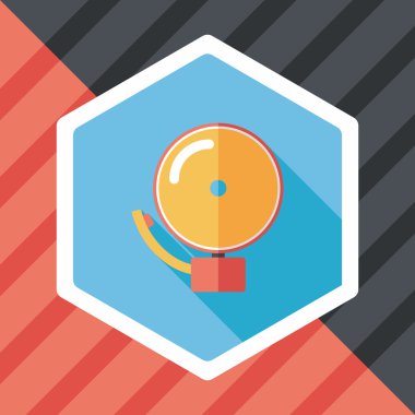 Alarm zili uzun gölge, eps10 düz simgesiyle