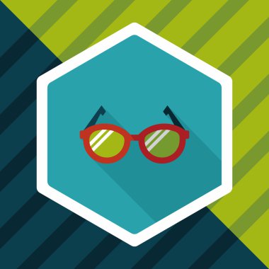 Uzun Gölge, eps10 ile gözlük düz simgesi