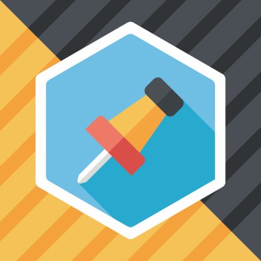 Uzun Gölge, eps10 ile itme PIN düz simgesi