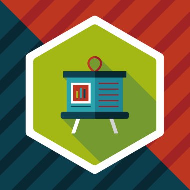 Uzun Gölge, eps10 tahta düz simgesi