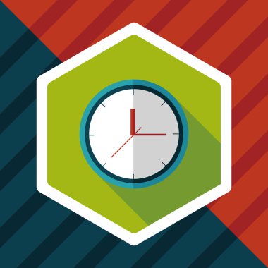 Uzun Gölge, eps10 ile saat düz simgesi