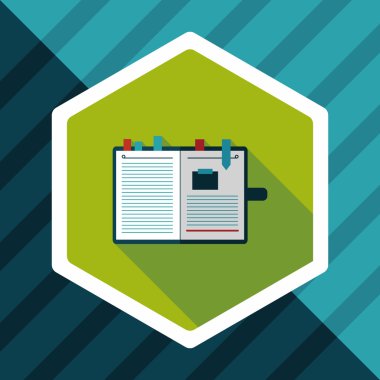 Uzun Gölge, eps10 ile dizüstü düz simgesi