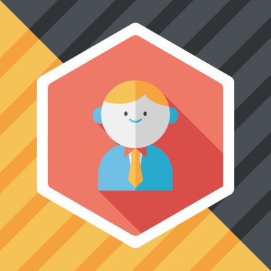 Uzun Gölge, eps10 ile işadamı düz simgesi