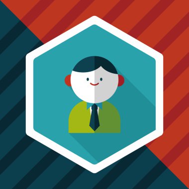 Uzun Gölge, eps10 ile işadamı düz simgesi