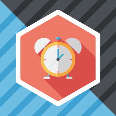 Uzun Gölge, eps10 çalar saat düz simgesi