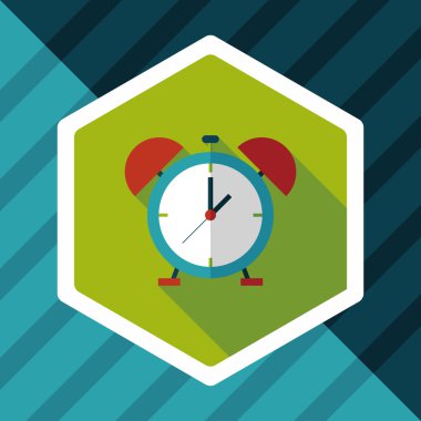 Uzun Gölge, eps10 çalar saat düz simgesi