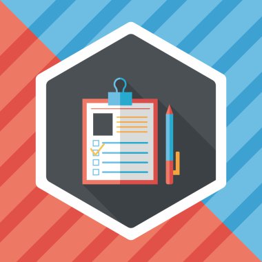 düz pano simge uzun gölge ile