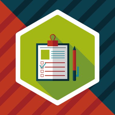 düz pano simge uzun gölge ile