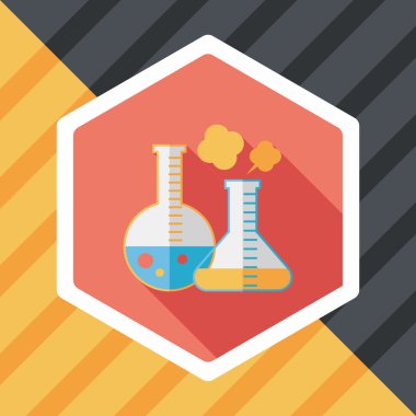 uzun gölge ile tüp düz simgesi