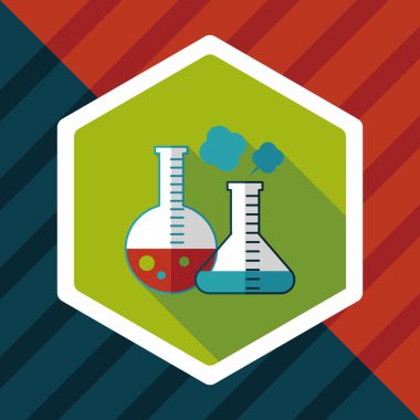 uzun gölge ile tüp düz simgesi