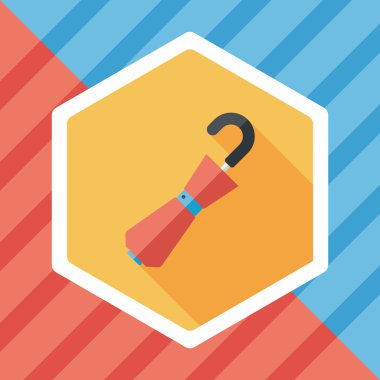 şemsiye uzun gölge düz simgesi