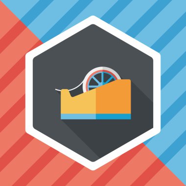 yapışkan bant düz simgesi ile uzun gölge, eps10