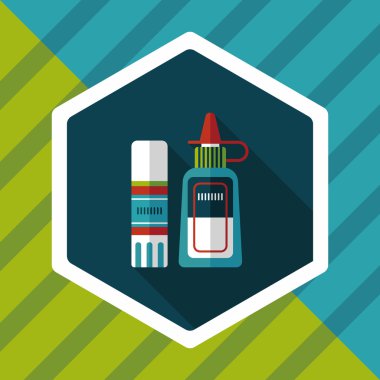 Uzun Gölge, eps10 ile tutkal düz simgesi