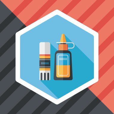 Uzun Gölge, eps10 ile tutkal düz simgesi