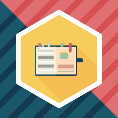 Uzun Gölge, eps10 ile dizüstü düz simgesi