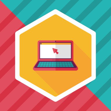 Uzun Gölge, eps10 ile dizüstü düz simgesi