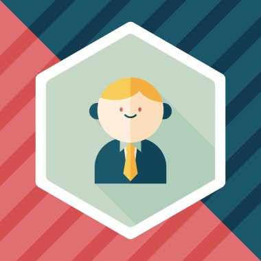 Uzun Gölge, eps10 ile işadamı düz simgesi