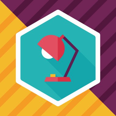 Uzun Gölge, eps10 ile masa lambası düz simgesi