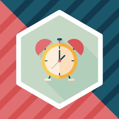 Uzun Gölge, eps10 çalar saat düz simgesi