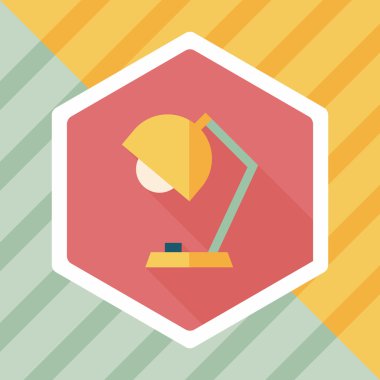 Uzun Gölge, eps10 ile masa lambası düz simgesi