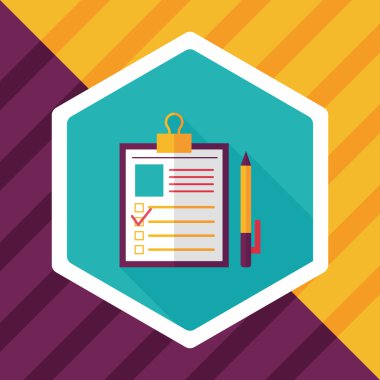 düz pano simge uzun gölge ile