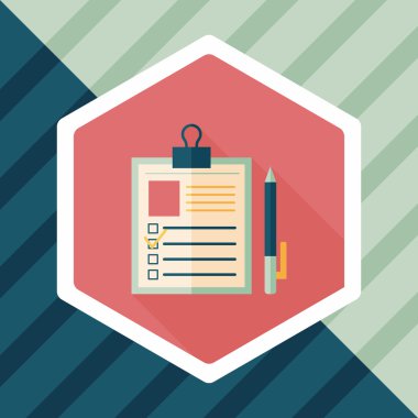 düz pano simge uzun gölge ile