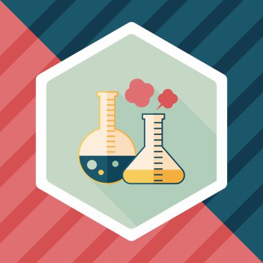 uzun gölge ile tüp düz simgesi