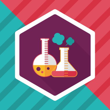 uzun gölge ile tüp düz simgesi