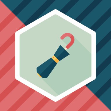 şemsiye uzun gölge düz simgesi