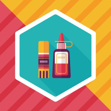 Uzun Gölge, eps10 ile tutkal düz simgesi