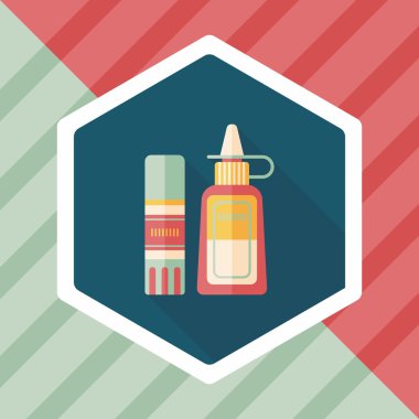 Uzun Gölge, eps10 ile tutkal düz simgesi