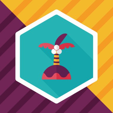 uzun gölge hurma ağacı düz simgesiyle