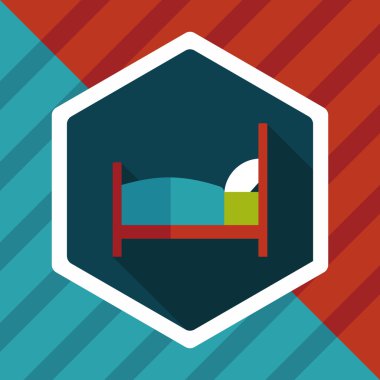 otel uzun gölge düz simgesi