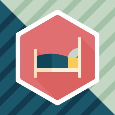 otel uzun gölge düz simgesi