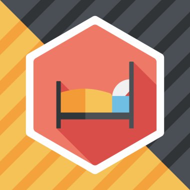 otel uzun gölge düz simgesi