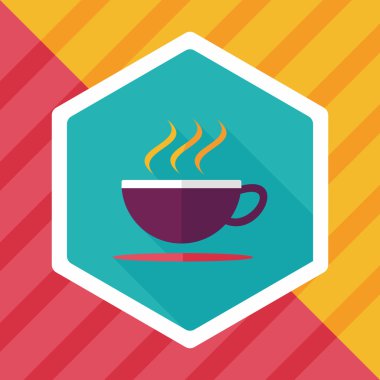 uzun gölge ile kahve düz simgesi