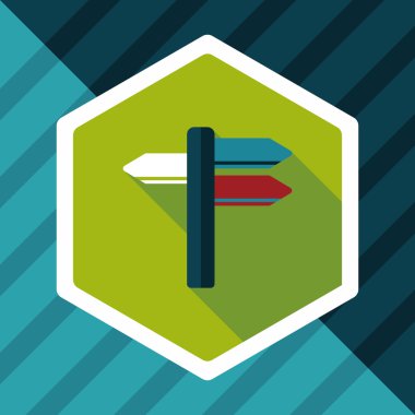 uzun gölge tabelasını düz simgesi