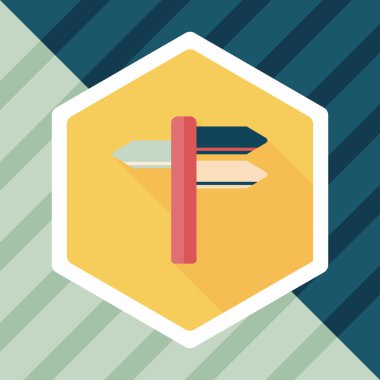 uzun gölge tabelasını düz simgesi