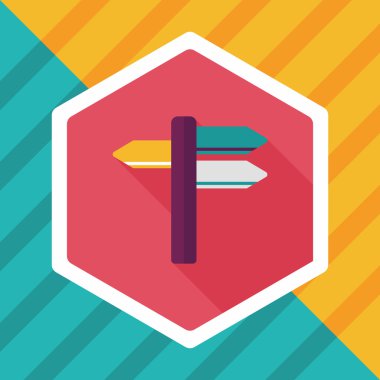 uzun gölge tabelasını düz simgesi