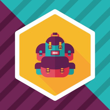 sırt düz uzun gölge simgesiyle