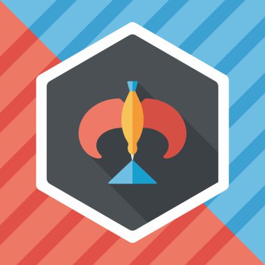 kuş düz simgesi uzun gölge ile Dengeleme